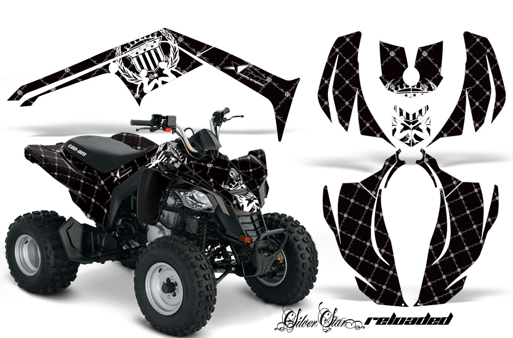Can-Am Bombardier DS250 Graphics Kit RELOADED WHITE BLKBG